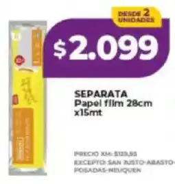 Supermayorista Vital Separata papel film oferta