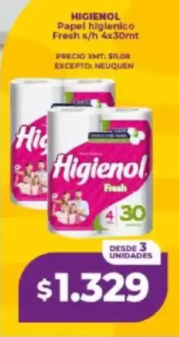 Supermayorista Vital Higienol papel higienico fresh oferta