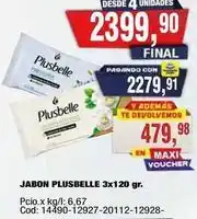 Maxiconsumo Plusbelle - jabon 3x120 gr oferta