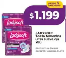 Supermayorista Vital Ladysoft toalla femenina ultra suave oferta