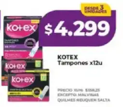 Supermayorista Vital Kotex tampones oferta