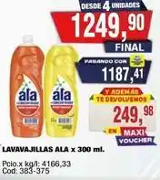 Maxiconsumo Ala - lavavajillas x 300 ml oferta