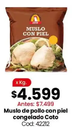 Coto Coto muslo de pollo con piel congelado oferta