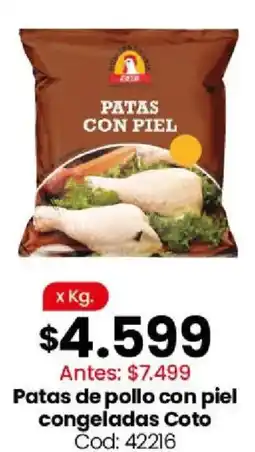 Coto Coto patas de pollo con piel congeladas oferta