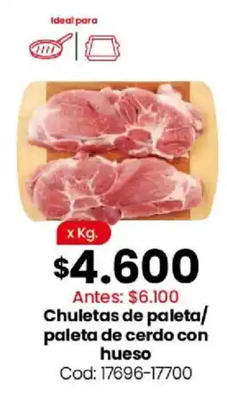 Coto Chuletas de paleta/paleta de cerdo con hueso oferta
