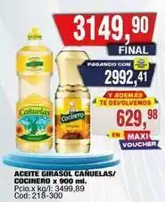 Maxiconsumo Aceite girasol canuelas/cocinero x 900 ml oferta