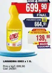 Maxiconsumo Odex - lavandina x 1 lt oferta