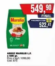 Maxiconsumo Marolio - arroz marolio l.f. x 500 gr. cod: 875 oferta