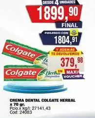 Maxiconsumo Colgate - crema dental herbal oferta
