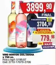 Maxiconsumo Norton - vino norton cos.tardia x 750 cc oferta
