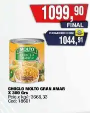 Maxiconsumo Molto - choclo molto gran amar x 300 grs oferta
