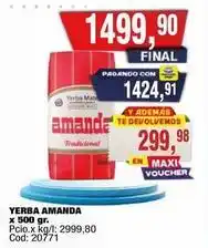 Maxiconsumo Amanda - yerba amanda oferta