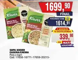 Maxiconsumo Knorr - sopa knorr casera/crema cod: 17658-16771-17659-20215 oferta