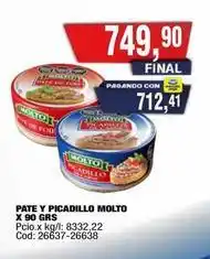 Maxiconsumo Molto - pate y picadillo oferta