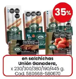 Coto Unión Ganadera en salchichas oferta