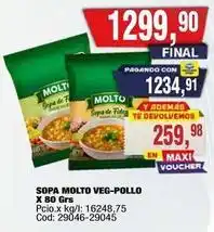 Maxiconsumo Molto - sopa veg-pollo x 80 grs oferta
