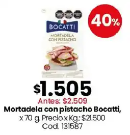 Coto Bocatti mortadela con pistacho oferta
