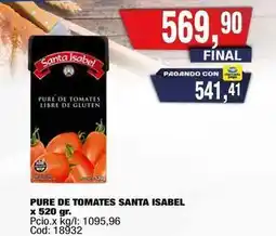 Maxiconsumo Santa isabel - pure de tomates oferta