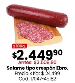 Coto Salame tipo crespón Ebro oferta