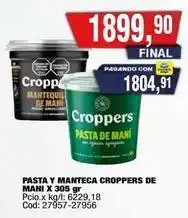 Maxiconsumo Croppers - pasta y manteca x 305 gr oferta