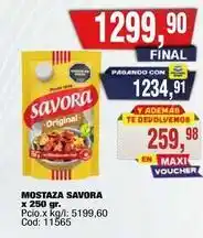 Maxiconsumo Savora - mosta za oferta