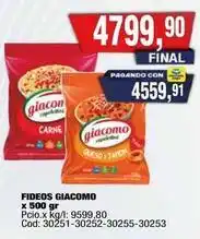 Maxiconsumo Giacomo - fideos giacomo oferta