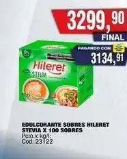 Maxiconsumo Hileret - edulcorante sobres stevia x 100 sobres cod: 23122 oferta