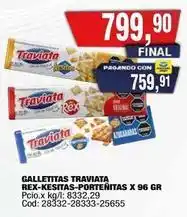 Maxiconsumo Traviata - galletitas traviata rex-kesitas-portenitas x 96 gr oferta