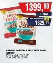 Maxiconsumo Lasfor - cereal lasfor a.frut./bol.choc. x180gr oferta