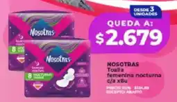 Supermayorista Vital Nosotras toalla femenina nocturna oferta