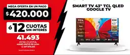 Supermayorista Vital Tcl smart tv 43" qled google tv oferta