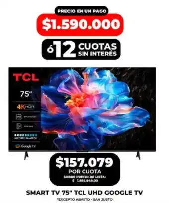 Tcl smart tv 75" tcl uhd google tv
