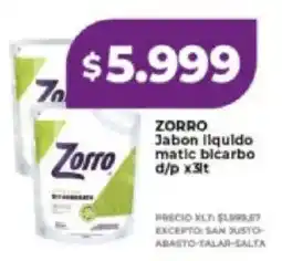 Supermayorista Vital Zorro jabon liquido matic bicarbo oferta