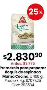 Coto Premezcla para preparar ñoquis de espinaca oferta