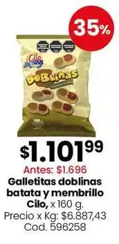 Coto Galletitas doblinas batata y membrillo oferta