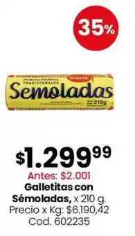 Coto Granix - galletitas con sémoladas oferta