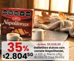 Coto Galletitas dulces napolitanas oferta