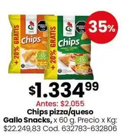 Coto Gallo - chips pizza/queso oferta