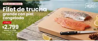 Coto Filet de trucha grande con piel congelada oferta