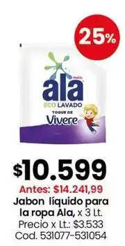 Coto Ala - jabón líquido para la ropa oferta