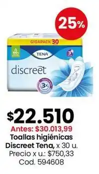 Coto Tena - toallas higiénicas discreet , x 30 u. cod. 594608 oferta