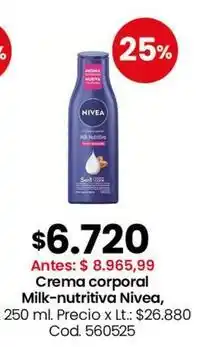 Coto Nivea - crema corporal milk-nutritiva oferta