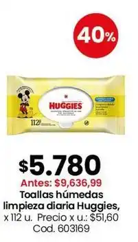 Coto Huggies - toallas húmedas limpieza diaria oferta