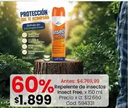 Coto Repelente de insectos insect free, x 150 ml oferta