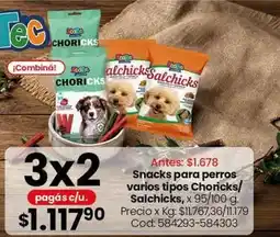 Coto Snacks para perros varios tipos choricks/salchicks oferta