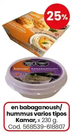 Coto Kamar babaganoush/hummus varios tipos oferta