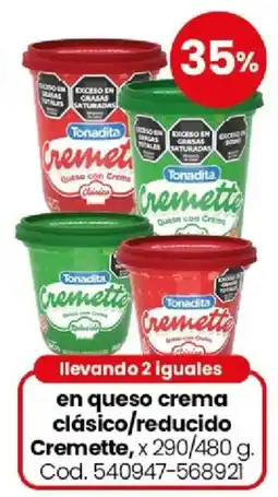 Coto Tonadita queso crema clásico/reducido oferta
