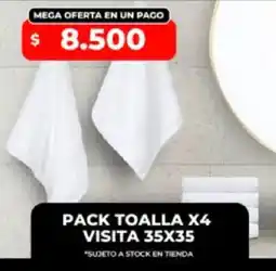 Supermayorista Vital Pack toalla x4 visita 35x35 oferta