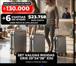 Supermayorista Vital Set valijas rígidas gris oferta