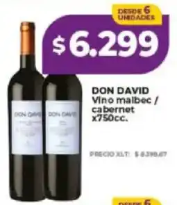 Supermayorista Vital Don david vino malbec / cabernet oferta